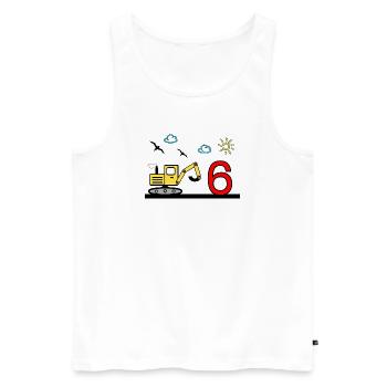 Bagger - Männer Premium Bio Tank Top - Weiß - Vorne - Michal (187cm)