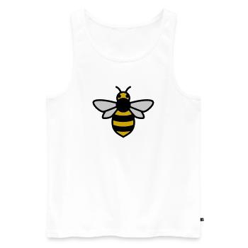 Bee Insect Cartoon - Men's Premium Organic Tank Top - white - Front - AI Model Male 178 light (178cm)
