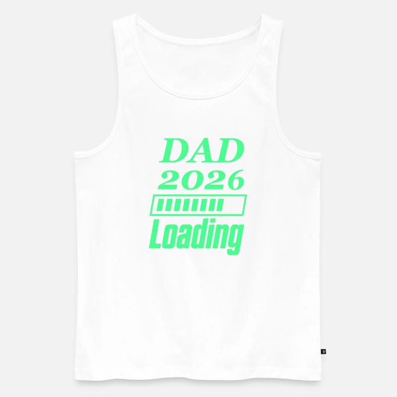 Dad 2026 Loading - Männer Premium Bio Tank Top - Weiß