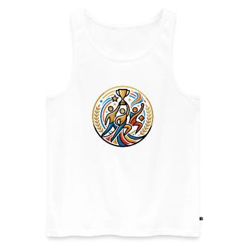 Team Team Victory Sports Competition Cup Winner - Men's Premium Organic Tank Top - white - Front - AI Model Male 178 light (178cm)