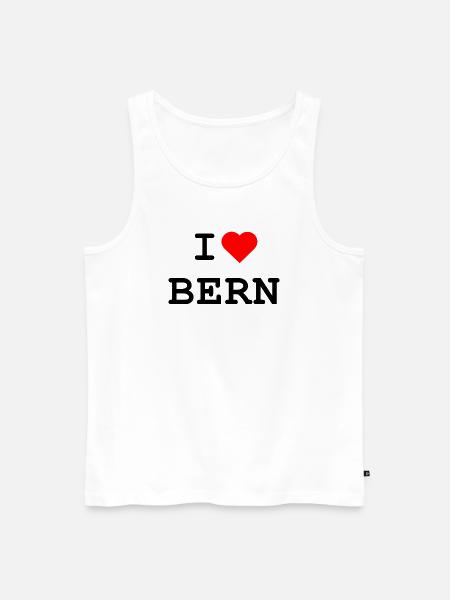 J’aime Berne - Ich liebe Bern - Débardeur bio Premium Homme - blanc