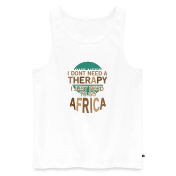 Safari Afrika serengeti wildlife savanne spruch - Männer Premium Bio Tank Top - Weiß - Vorne - AI Model Male 178 light (178cm)