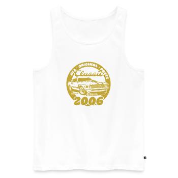 20. Geburtstag - Klassiker Musclecar 03/2006 - Männer Premium Bio Tank Top - Weiß - Vorne - AI Model Male 178 light (178cm)