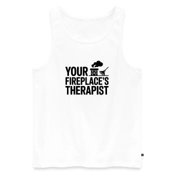 Kaminkehrer lustiger Spruch Schornsteinfeger - Männer Premium Bio Tank Top - Weiß - Vorne - Michal (187cm)