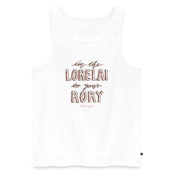 Gilmore Girls Spruch I'm The Lorelai To Your Rory  - Männer Premium Bio Tank Top - Weiß - Vorne - AI Model Male 178 light (178cm)