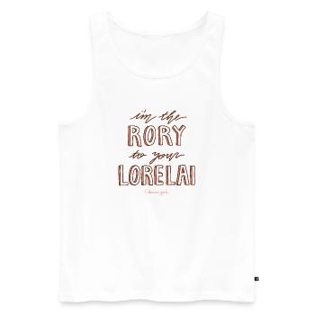 Gilmore Girls I'm The Rory To Your Lorelai Spruch - Männer Premium Bio Tank Top - Weiß - Vorne - AI Model Male 178 light (178cm)