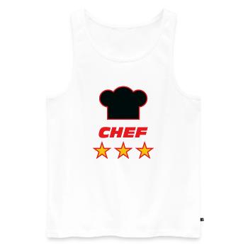 Chef - Kitchen - Cook - Men's Premium Organic Tank Top - white - Front - AI Model Male 178 light (178cm)