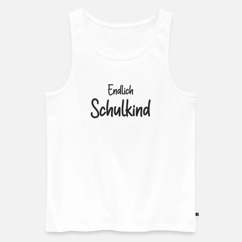 Endlich Schulkind - Einschulung Erstklässler - Männer Premium Bio Tank Top - Weiß