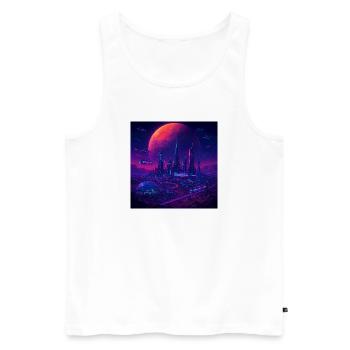 RockyZoo62 - Men's Premium Organic Tank Top - white - Front - AI Model Male 178 light (178cm)