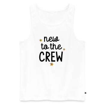 New to the Crew Baby 2026 Gift New Member - Men's Premium Organic Tank Top - white - Front - AI Model Male 178 light (178cm)