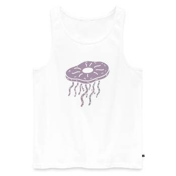 Minimalist Kombucha SCoby Tea Jellyfish - Men's Premium Organic Tank Top - white - Front - AI Model Male 178 light (178cm)