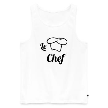 Chef - Kitchen - Cook - Men's Premium Organic Tank Top - white - Front - AI Model Male 178 light (178cm)