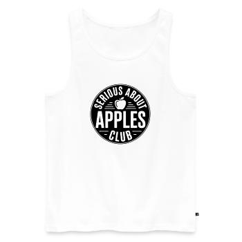 Apples - Serious about apples club - Men's Premium Organic Tank Top - white - Front - AI Model Male 178 light (178cm)
