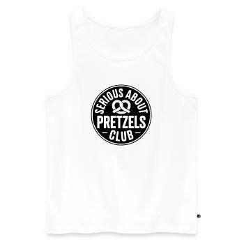 Brezel-Liebhaber Serious about Pretzels Bäcker - Männer Premium Bio Tank Top - Weiß - Vorne - AI Model Male 178 light (178cm)