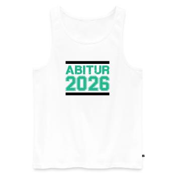 Abitur 2026 Graduation – Rough Finish - Men's Premium Organic Tank Top - white - Front - Michal (187cm)