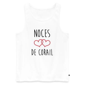 Coral Wedding 11 years of marriage - Men's Premium Organic Tank Top - white - Front - AI Model Male 178 light (178cm)