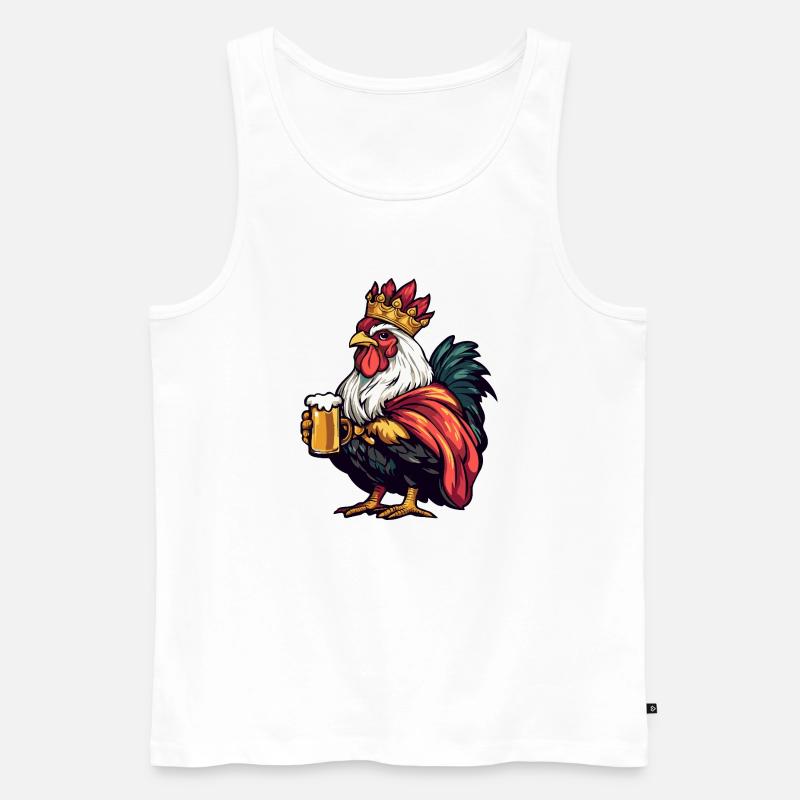 Hahn Bier König - Männer Premium Bio Tank Top - Weiß