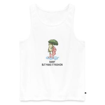 Cool grenouille – mais rends-le mode - Débardeur bio Premium Homme - blanc - Devant - Michal (187cm)