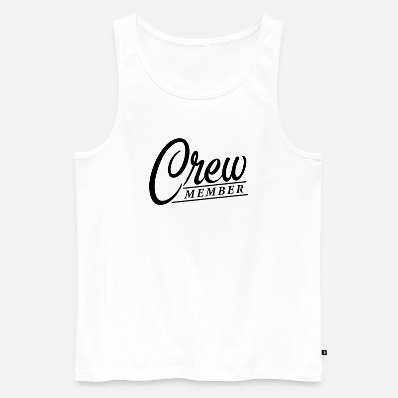 Crew - Männer Premium Bio Tank Top - Weiß