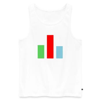 Balkendiagramm Statistik - Männer Premium Bio Tank Top - Weiß - Vorne - AI Model Male 178 light (178cm)