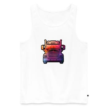 Cool truck - Men's Premium Organic Tank Top - white - Front - Michal (187cm)