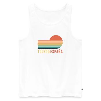 Toledo, Spanien - Männer Premium Bio Tank Top - Weiß - Vorne - AI Model Male 178 light (178cm)