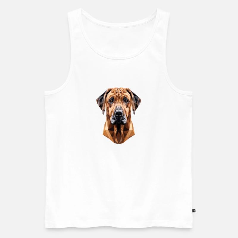 Rhodesian Ridgeback Jagdhund Hunde Stolz Ridgeback - Männer Premium Bio Tank Top - Weiß