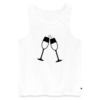 Toasts - Men's Premium Organic Tank Top - white - Front - AI Model Male 178 light (178cm)