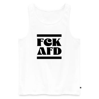 Fck Afd - Männer Premium Bio Tank Top - Weiß - Vorne - AI Model Male 178 light (178cm)