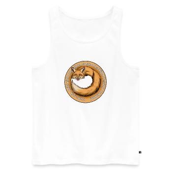 Fuchs sein, heißt nicht nur einen buschigen... - Männer Premium Bio Tank Top - Weiß - Vorne - Michal (187cm)