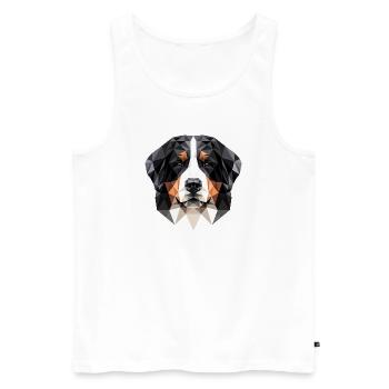 Bernese Mountain Dog Cute Dogs Swiss Mountain Dogs - Men's Premium Organic Tank Top - white - Front - Michal (187cm)