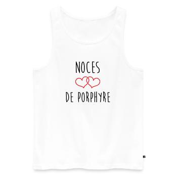 Porphyry Wedding 33 Years of Marriage - Men's Premium Organic Tank Top - white - Front - AI Model Male 178 light (178cm)