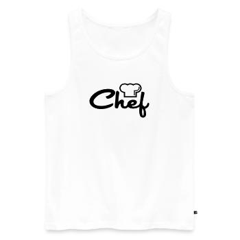 Küchenchef - Männer Premium Bio Tank Top - Weiß - Vorne - AI Model Male 178 light (178cm)