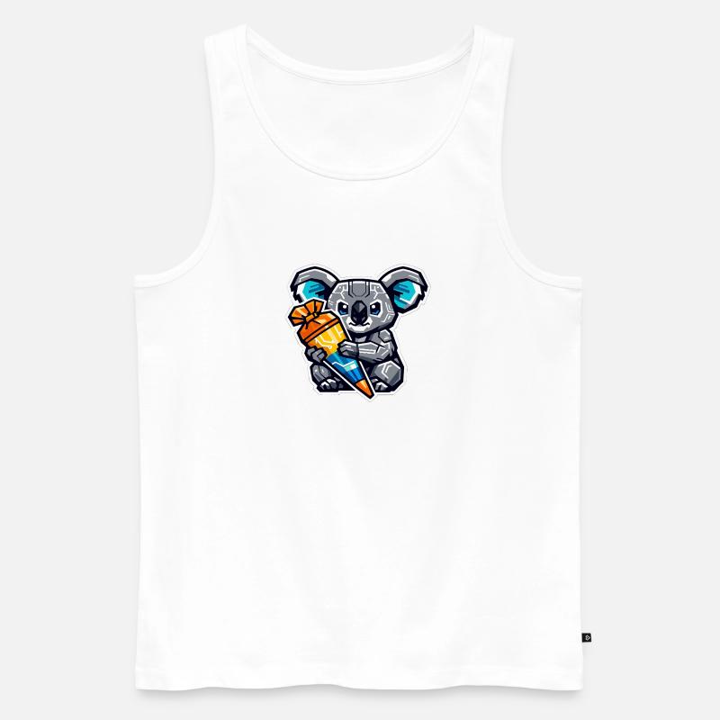 Endlich Schulkind Koala Schultüte Einschulung - Männer Premium Bio Tank Top - Weiß