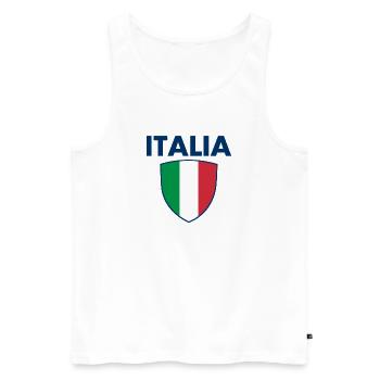 Armoiries de l’Italie - Italie - Italie - Italia - Débardeur bio Premium Homme - blanc - Devant - Michal (187cm)
