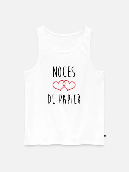 Papierhochzeit: 37 Jahre Ehe - Männer Premium Bio Tank Top - Weiß