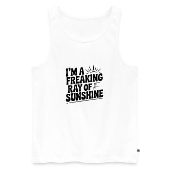 I'm a Freaking Ray of Sunshine - Men's Premium Organic Tank Top - white - Front - Michal (187cm)