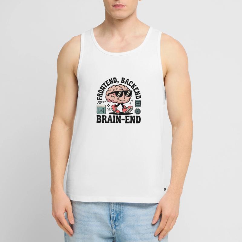 Frontend, Backend, Brain-End | Developer Men's Premium Organic Tank Top