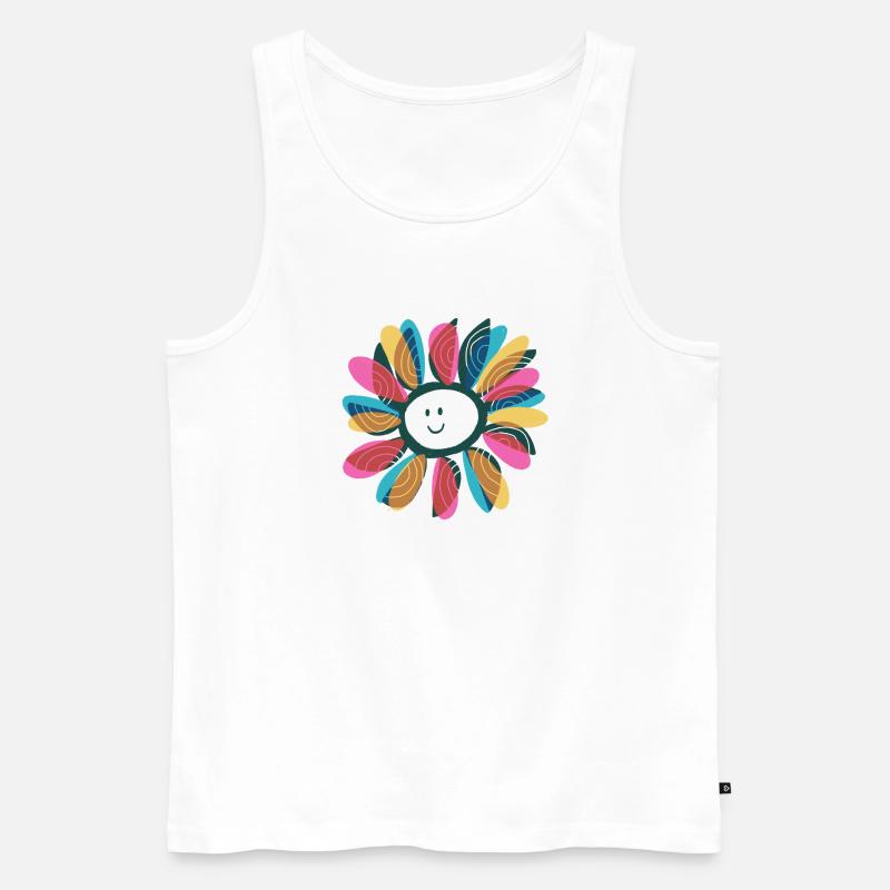 Windmühlenblume - Männer Premium Bio Tank Top - Weiß