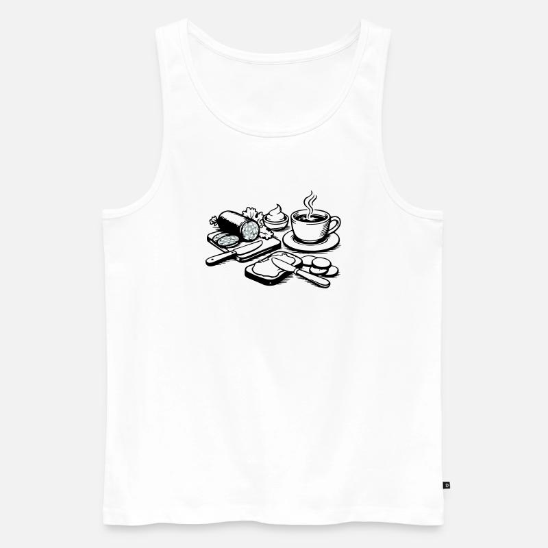 Mahlzeit - Männer Premium Bio Tank Top - Weiß