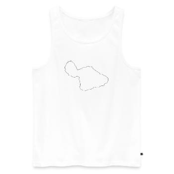 Maui-Karte - Männer Premium Bio Tank Top - Weiß - Vorne - AI Model Male 178 light (178cm)