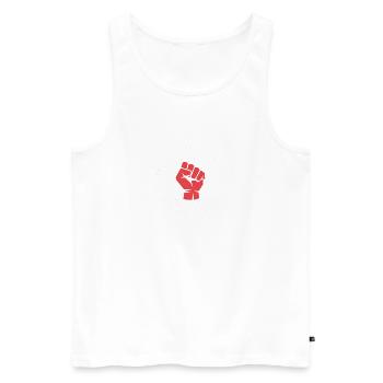 Hate is no Opinion - Antifa Merch - Men's Premium Organic Tank Top - white - Front - Michal (187cm)