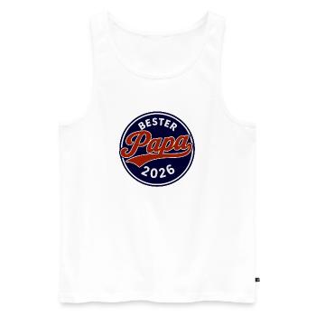 Best Dad 2026 - Father's Day - Birthday - Men's Premium Organic Tank Top - white - Front - AI Model Male 178 light (178cm)