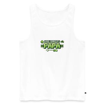 Level Reached Dad Gamer Gift - Men's Premium Organic Tank Top - white - Front - Michal (187cm)