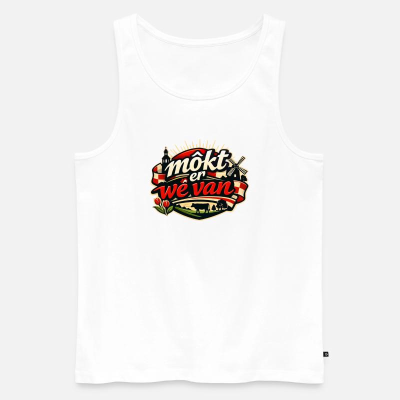 Muss da sein, Brabant-Logo - Männer Premium Bio Tank Top - Weiß