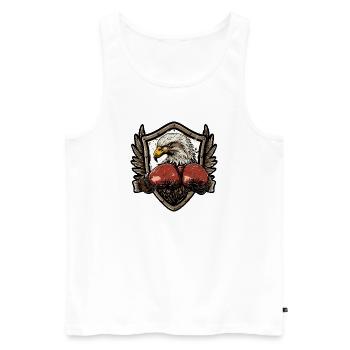 Eagle Boxer MMA - Débardeur bio Premium Homme - blanc - Devant - Michal (187cm)