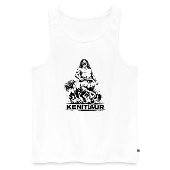Kenta - Männer Premium Bio Tank Top - Weiß - Vorne - Michal (187cm)