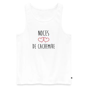 Cashmere wedding 47 years of marriage - Men's Premium Organic Tank Top - white - Front - AI Model Male 178 light (178cm)