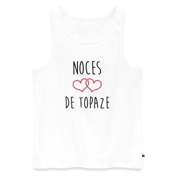 Topaz Wedding 44 Years of Marriage - Men's Premium Organic Tank Top - white - Front - Michal (187cm)