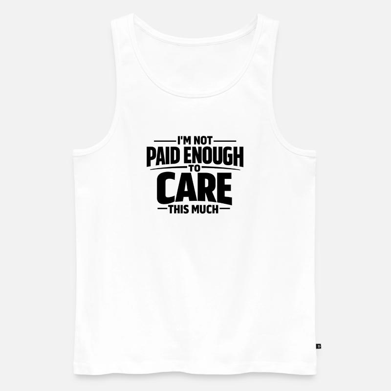 Ist mir egal Mittelfinger Statement - Männer Premium Bio Tank Top - Weiß